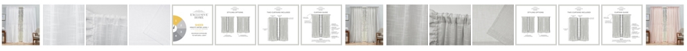 Exclusive Home Curtains Jacinta Flippable Side Ruffle Sheer Rod Pocket Curtain Panel Pair, 54" x 84", Set of 2
